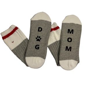 Cabin socks with dog sayings